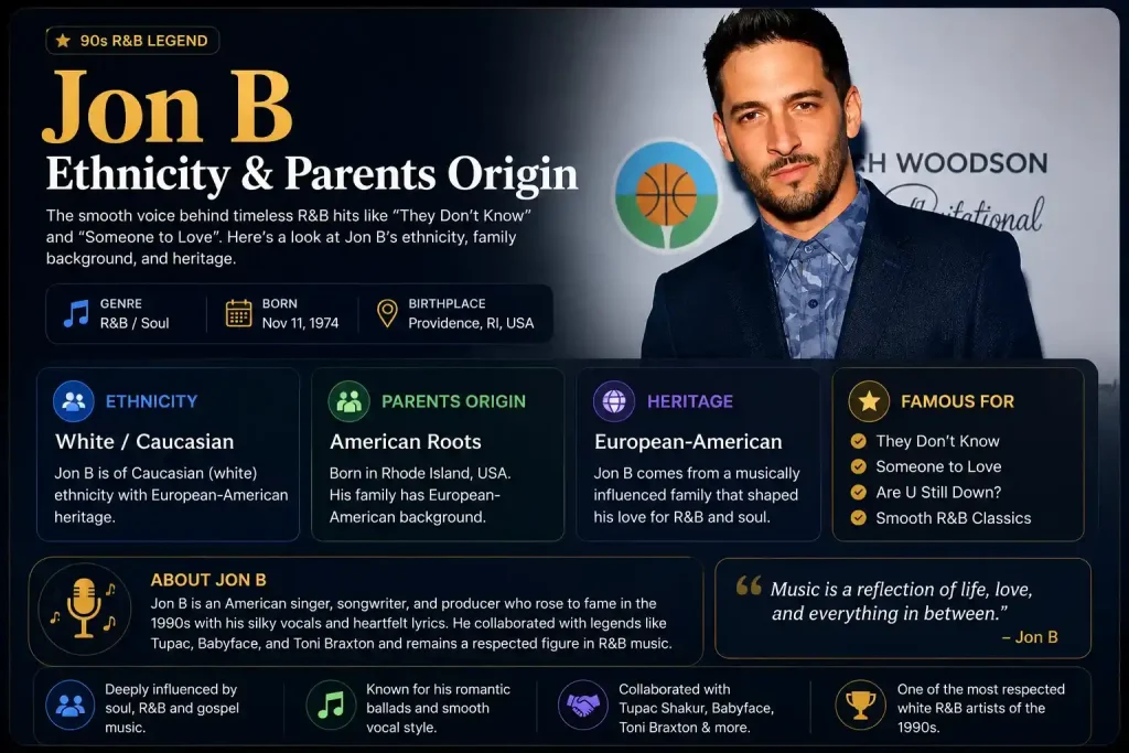 Jon B Ethnicity, Parents, Race, Nationality & Family Background