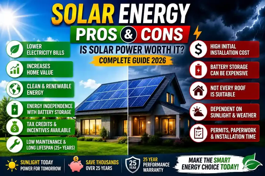 Solar energy pros and cons explained