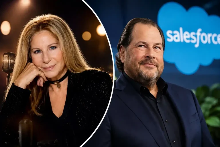 Barbra Streisand and Marc Benioff