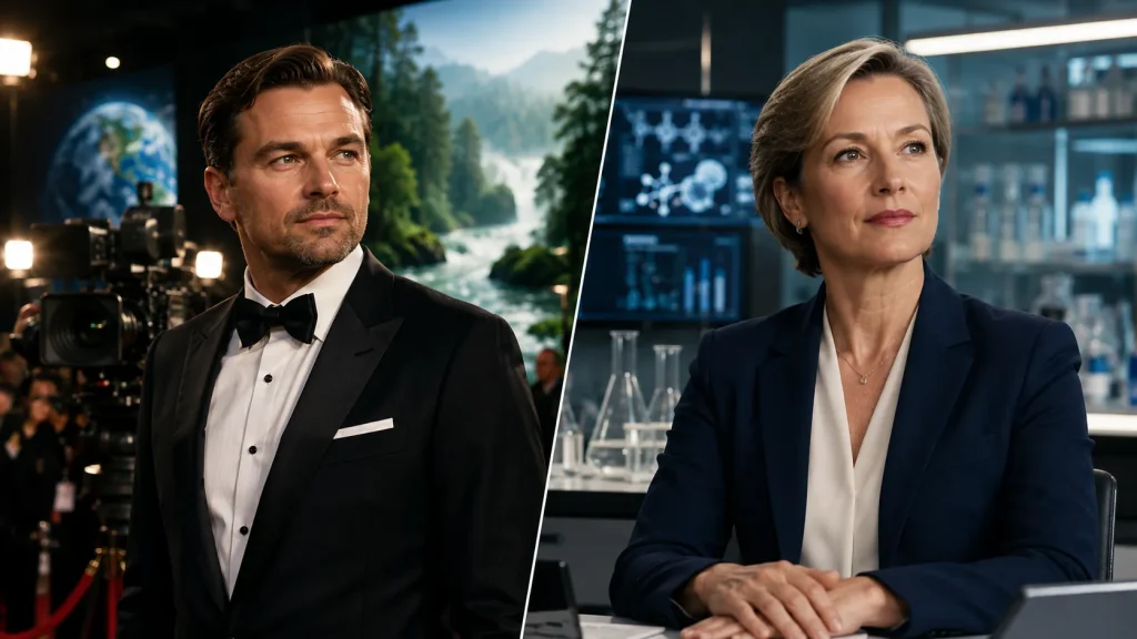 Leonardo DiCaprio and Emma Walmsley