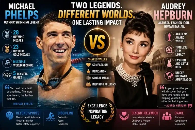 Michael Phelps and Audrey Hepburn