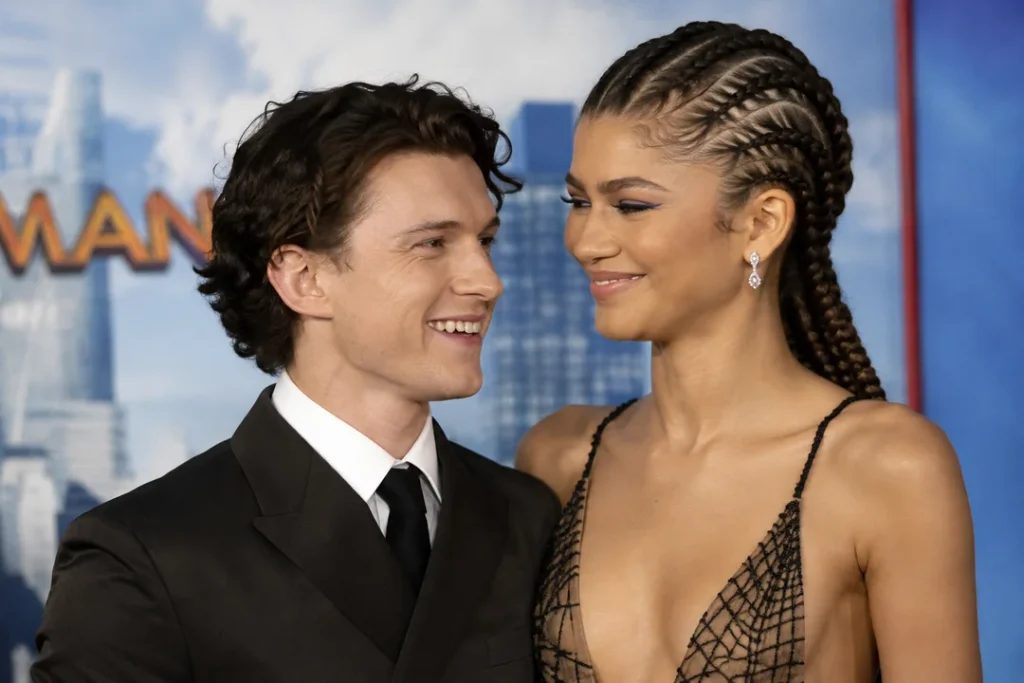 Tom Holland and Zendaya together at a formal event after their relationship and marriage.