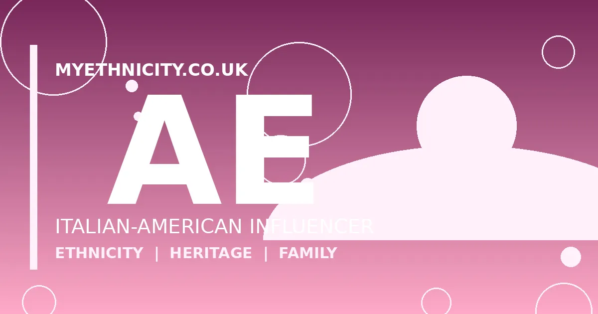 Stylized editorial graphic of Alix Earle with Italian-American heritage theme