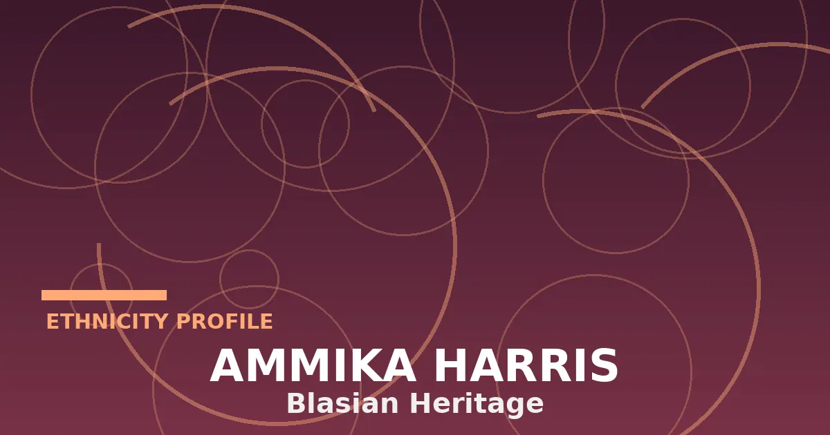 Stylized editorial illustration of Thai and African cultural motifs representing Ammika Harris's Blasian heritage