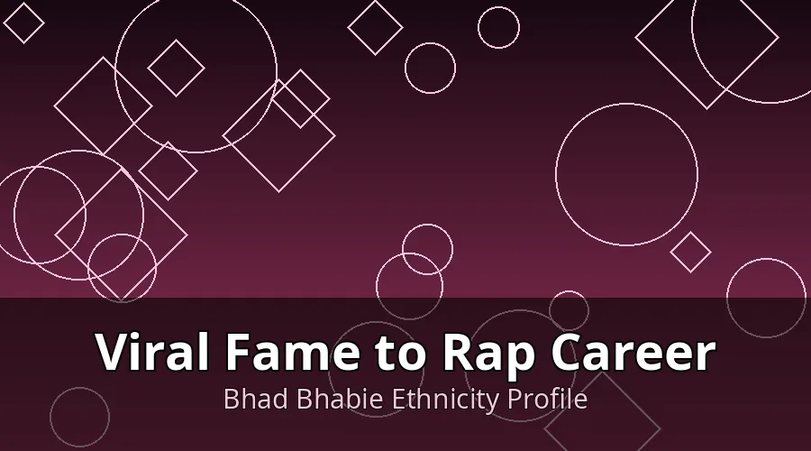 Editorial graphic representing Bhad Bhabie's viral fame and rap career success