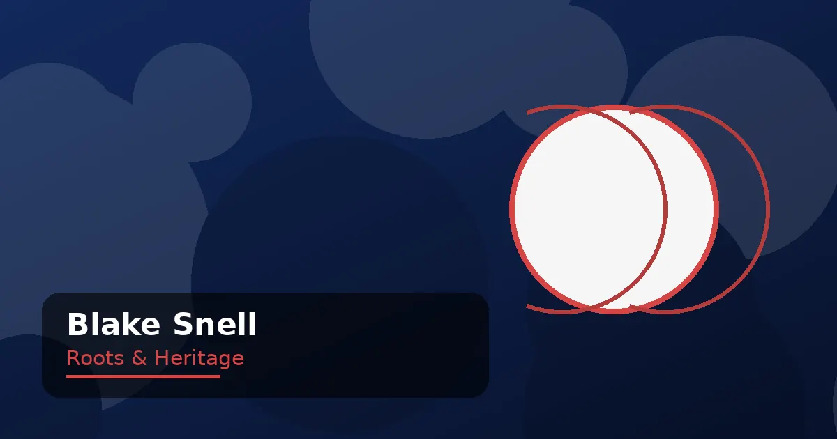 Stylized illustration of a baseball and Pacific Northwest heritage shapes representing Blake Snell's roots