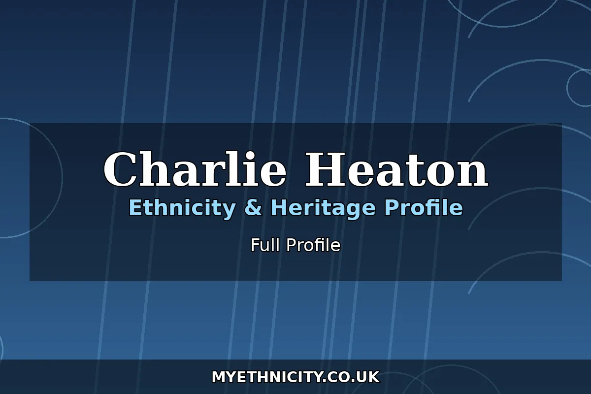 Stylized editorial portrait graphic for Charlie Heaton ethnicity profile