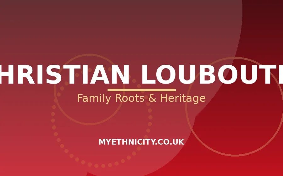 Illustrated graphic representing Christian Louboutin's French and Egyptian family roots