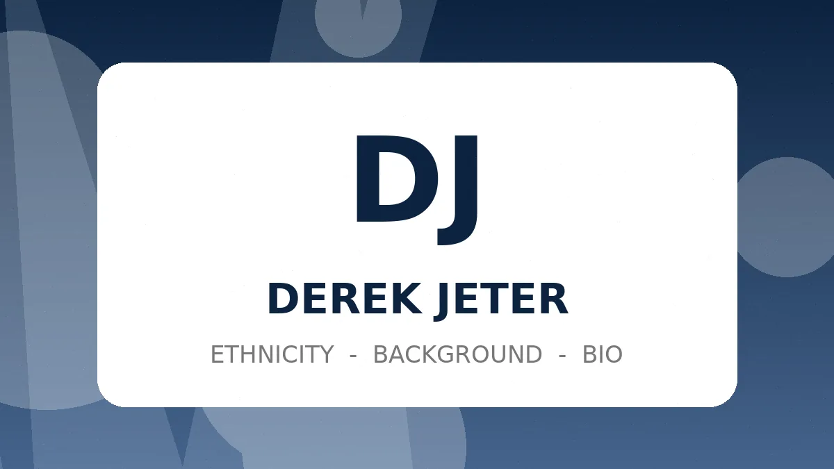 Summary card graphic of Derek Jeter ethnicity, biracial background and career facts
