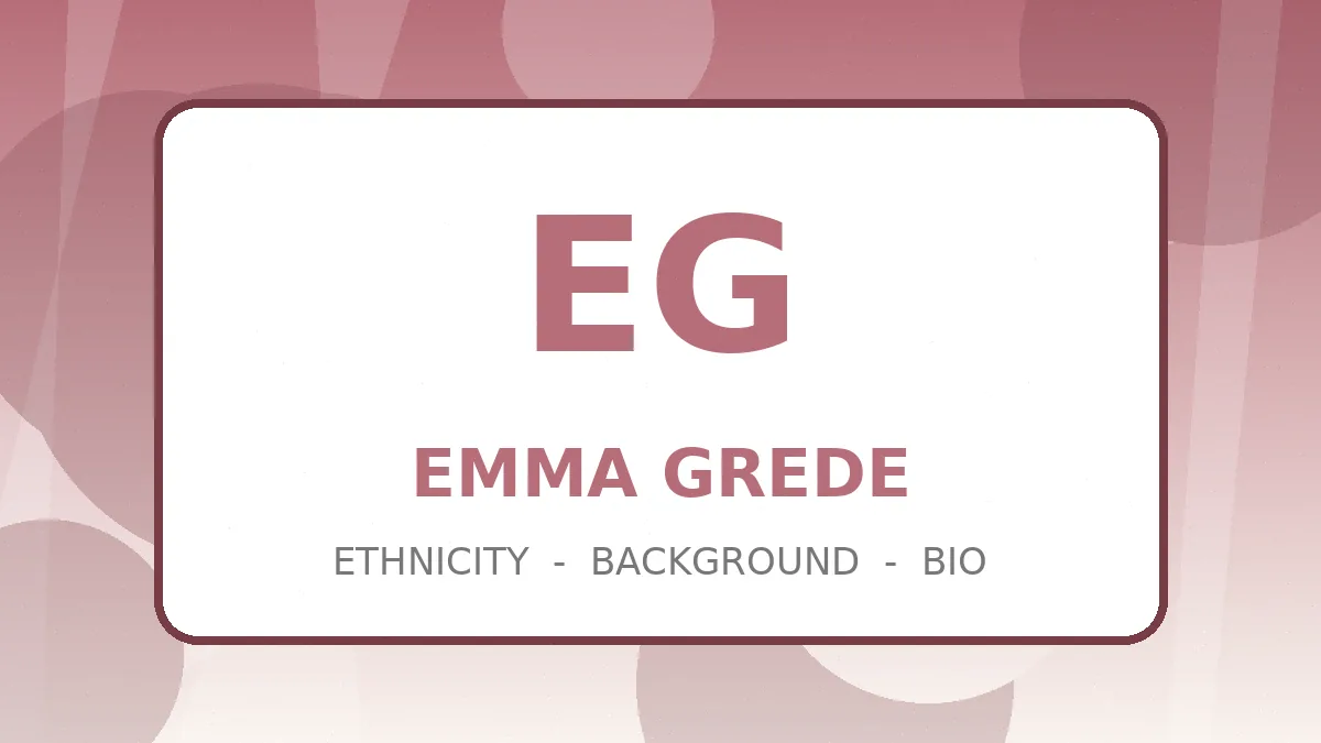 Summary card graphic of Emma Grede ethnicity, family background and business career facts