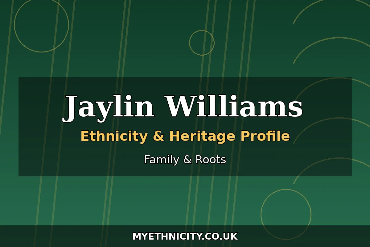 Stylized editorial graphic with Vietnamese and American motifs representing Jaylin Williams' African American and Vietnamese heritage