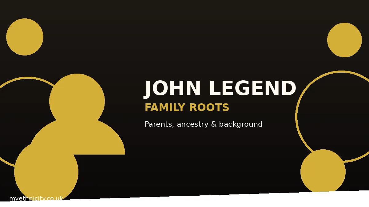 John Legend family roots and African-American heritage, stylized editorial illustration