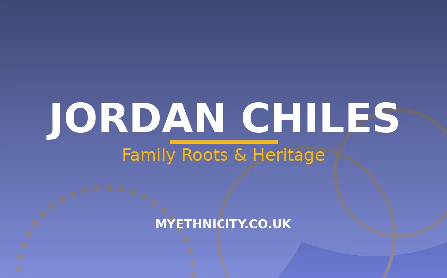 Illustrated graphic representing Jordan Chiles' African American and Latina family roots