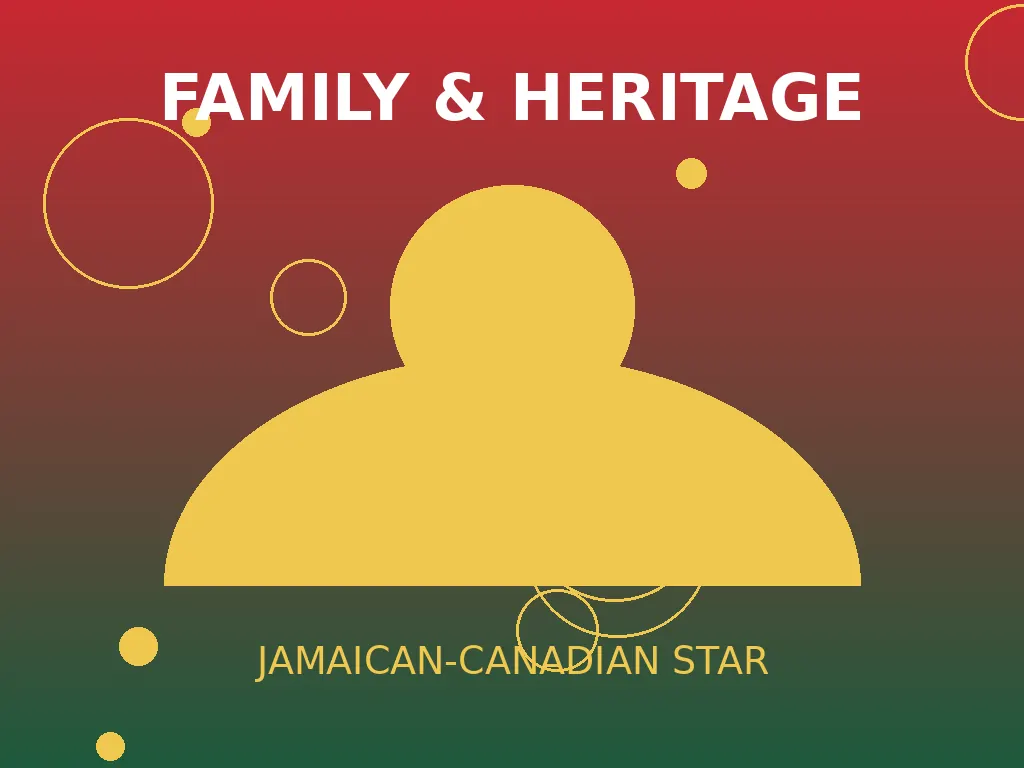 Stylized editorial graphic showing Josh Naylor's Jamaican and Canadian heritage with maple leaf and island motifs