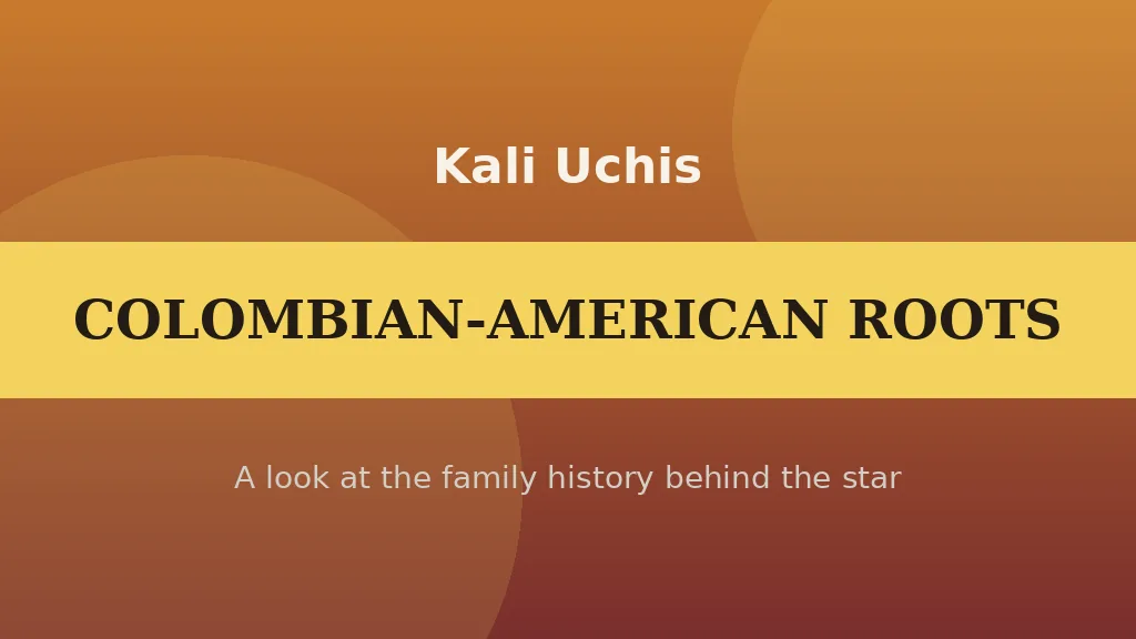 Editorial graphic celebrating Kali Uchis' Colombian-American roots and family history