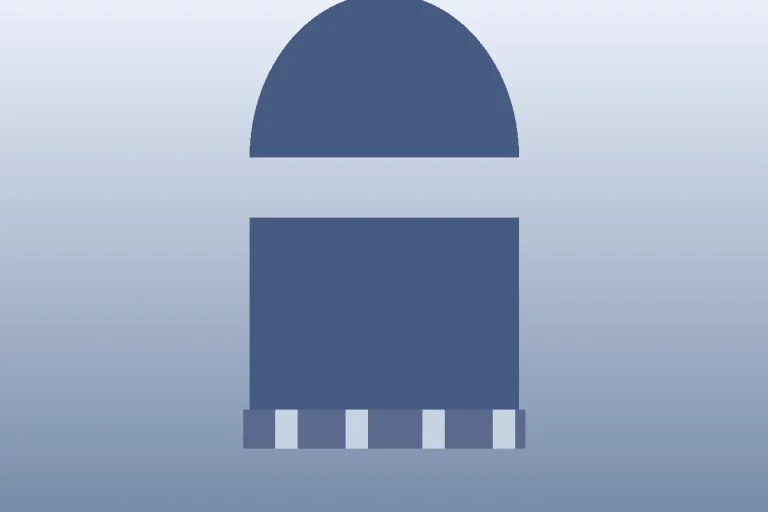 Stylized editorial illustration of a capitol dome and columns in soft tones, representing political advisor Katie Miller's Washington career