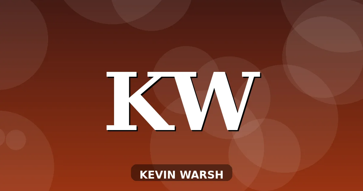 Editorial graphic featuring Kevin Warsh name design about his Jewish American background