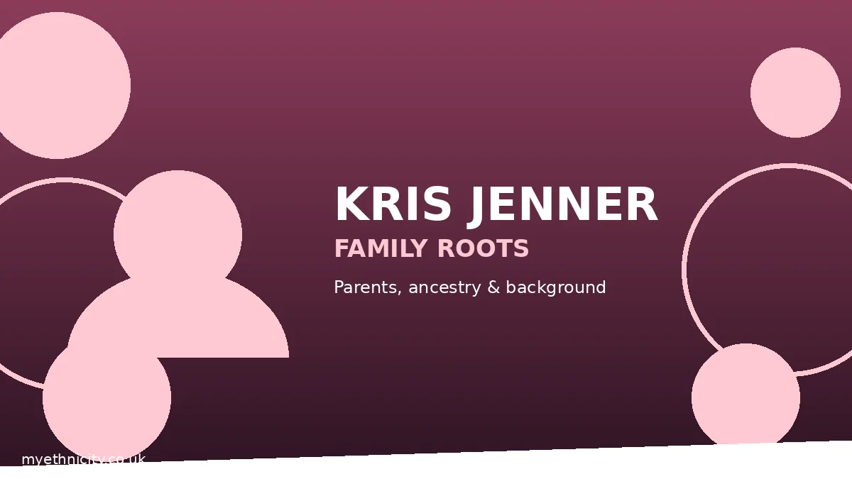 Kris Jenner family roots and Dutch and European ancestry, stylized editorial illustration