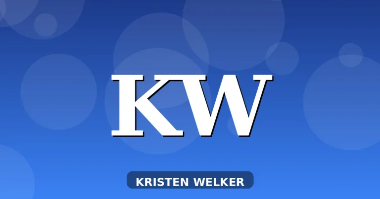 Editorial graphic featuring Kristen Welker name design about her biracial background