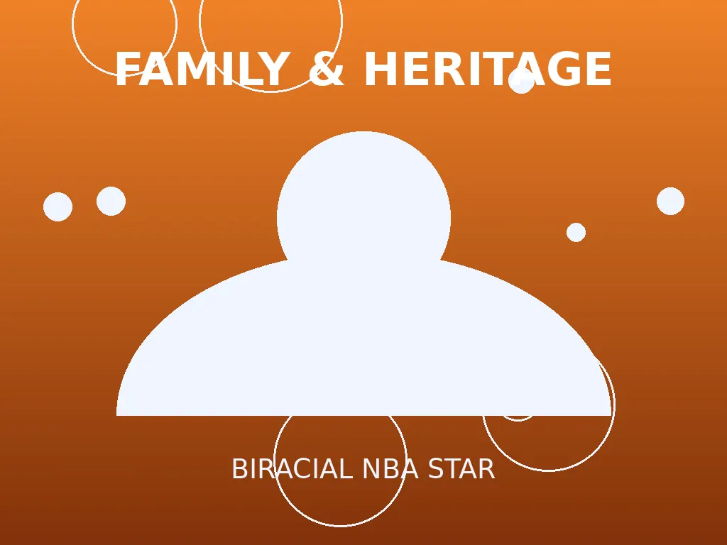 Stylized editorial illustration with basketball and blended heritage motifs representing Kyle Kuzma's biracial African-American and European background