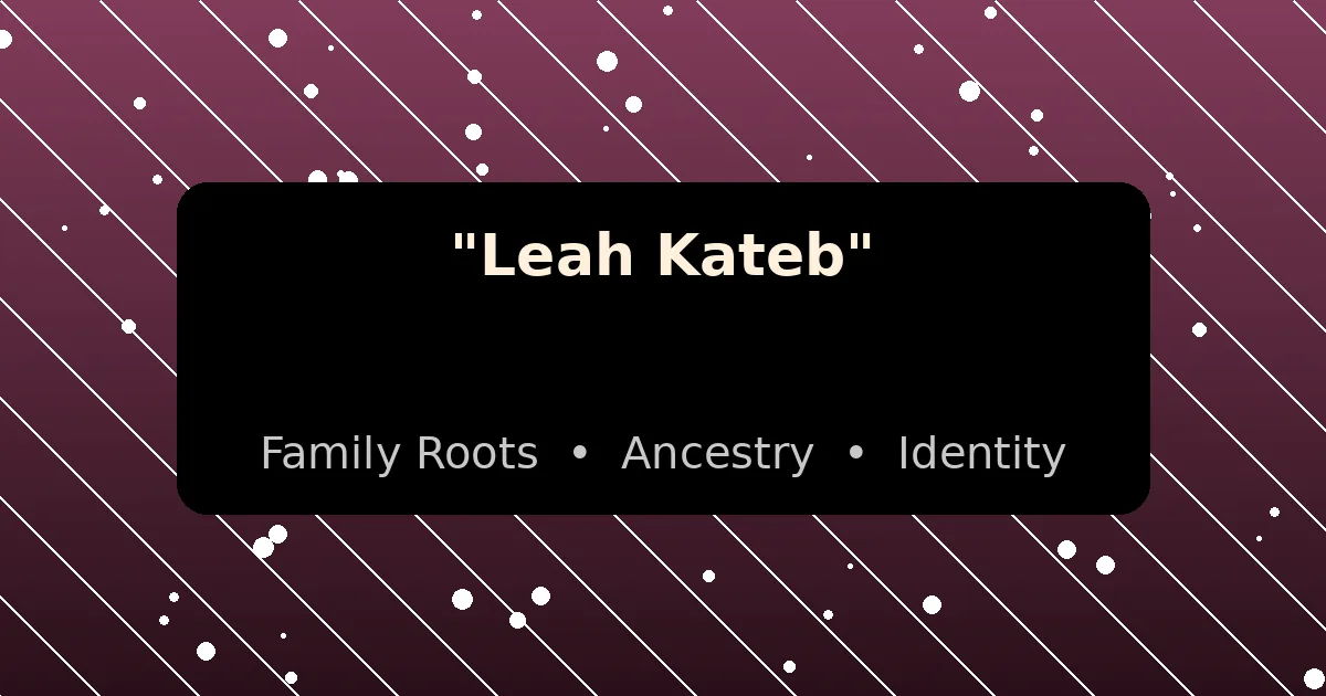 Abstract stylized graphic with Leah Kateb's name celebrating Persian and Iranian-American identity