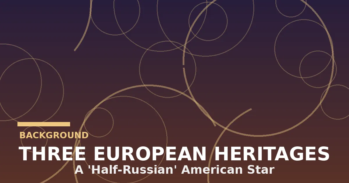 Stylized editorial illustration of Italian, German, and Russian flag motifs representing Leonardo DiCaprio's European heritage