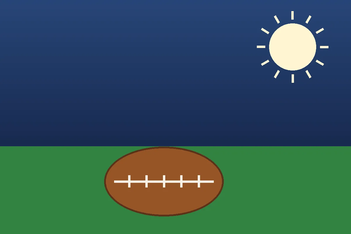 Stylized editorial illustration of an American football field with goalposts, representing NFL wide receiver Mack Hollins