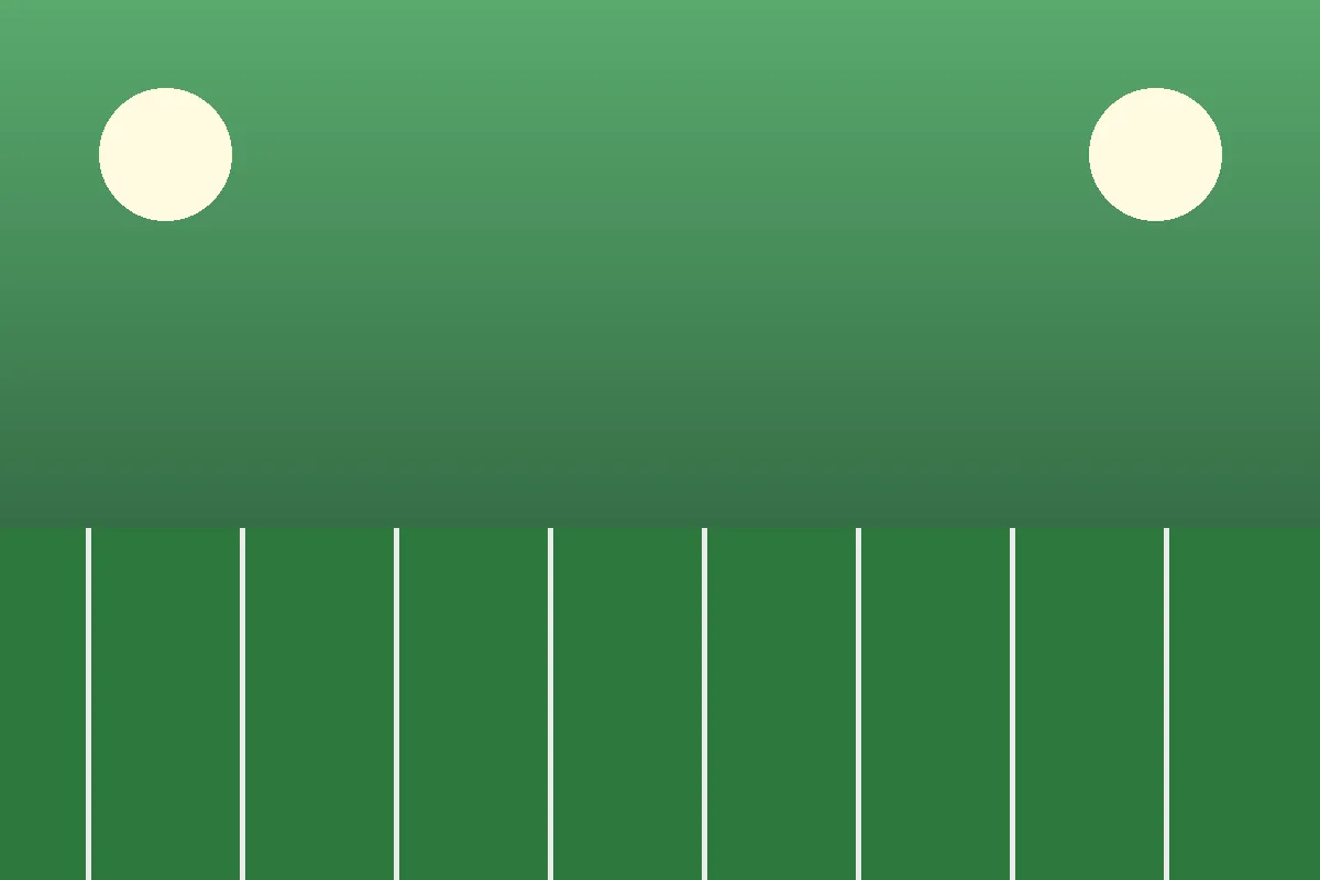 Abstract editorial graphic of stadium floodlights over a football field symbolizing Mack Hollins's NFL journey