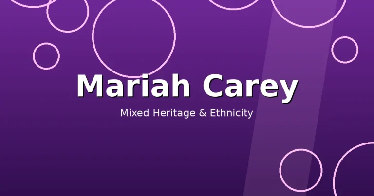 Stylized editorial graphic showing Mariah Carey's mixed Afro-Venezuelan and Irish heritage