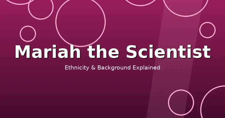 Stylized editorial graphic showing Mariah the Scientist's background and Atlanta roots