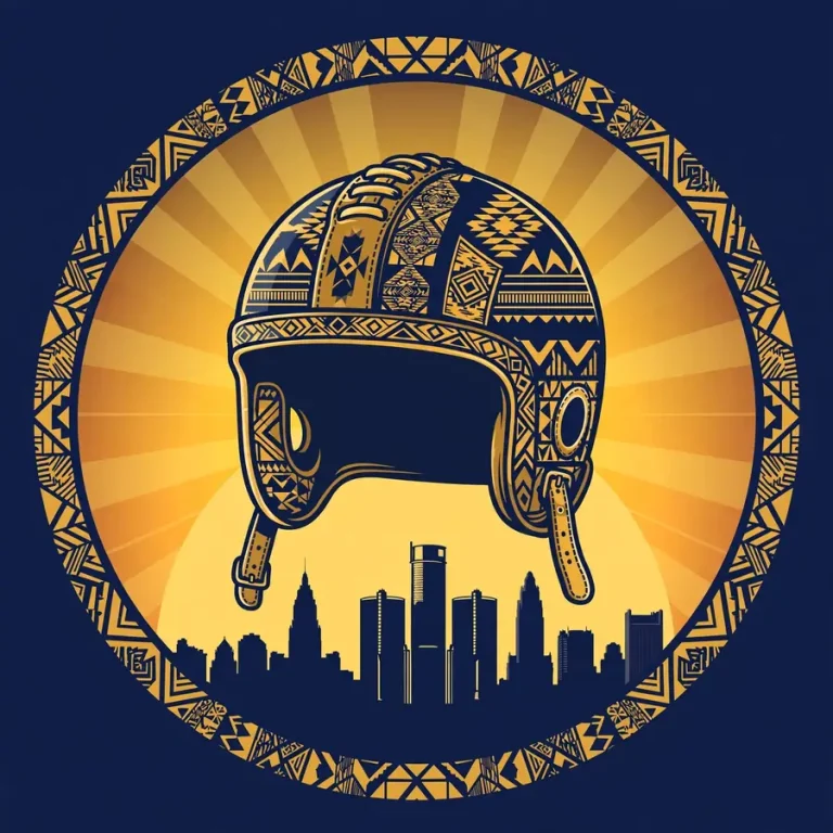 Featured graphic for Mel Owens ethnicity article: football legacy emblem with Detroit skyline