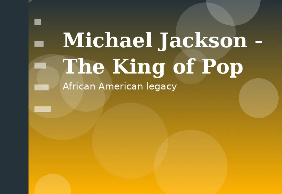 Stylized editorial graphic about Michael Jackson's African American ethnicity with gold gradient
