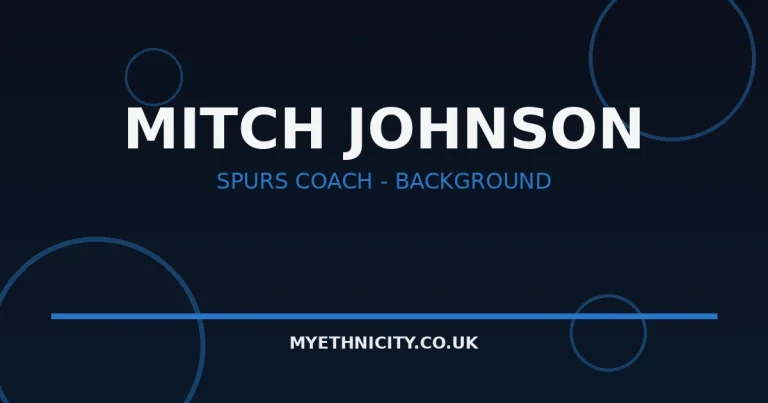 Stylized editorial graphic with basketball coaching clipboard for Mitch Johnson ethnicity article featured image