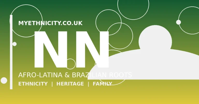 Stylized editorial graphic with multicultural heritage motifs for the Natalie Nunn ethnicity article featured image