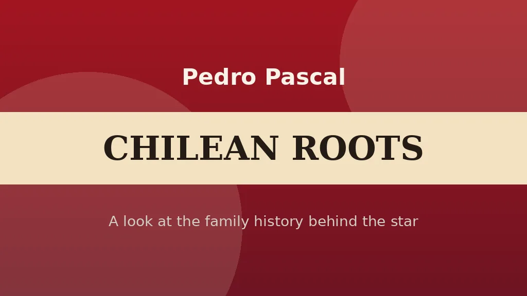 Editorial graphic on Pedro Pascal's Chilean roots and Allende family history