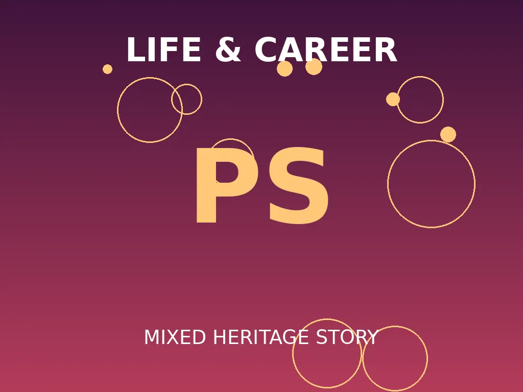 Abstract editorial graphic showing Pilar Sanders' modeling and acting career timeline