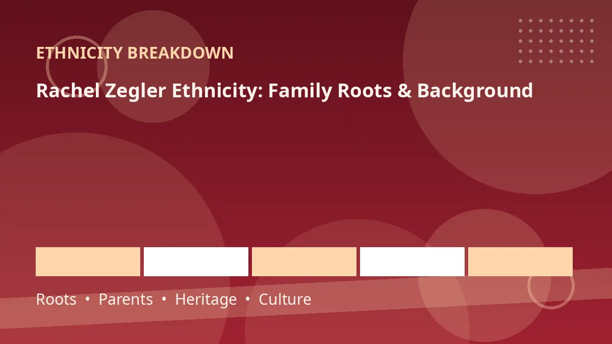 Stylized editorial graphic illustrating Rachel Zegler's Colombian and Polish ethnicity background