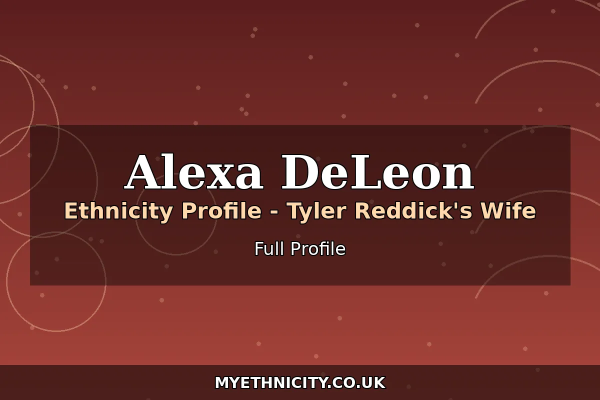 Stylized editorial portrait graphic for Tyler Reddick wife ethnicity profile