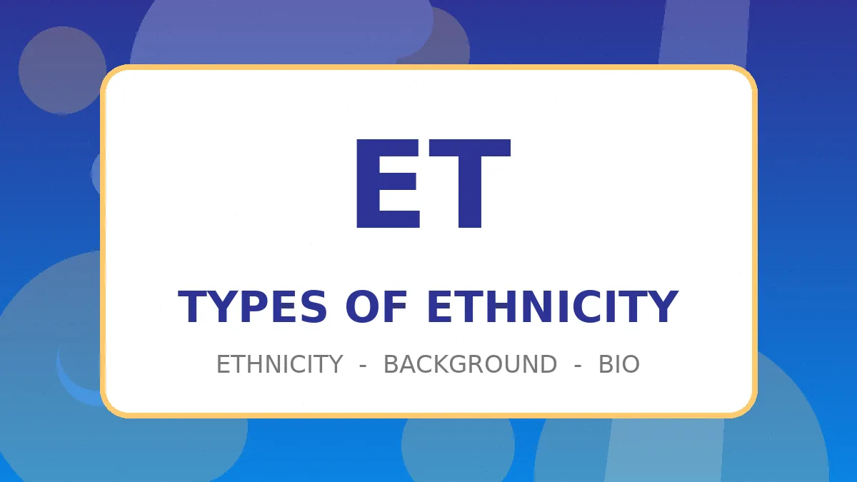 Summary card graphic listing the main types of ethnicity categories and definitions