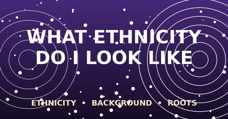 Stylized editorial graphic with a question mark motif on a gradient background about guessing ethnicity from appearance