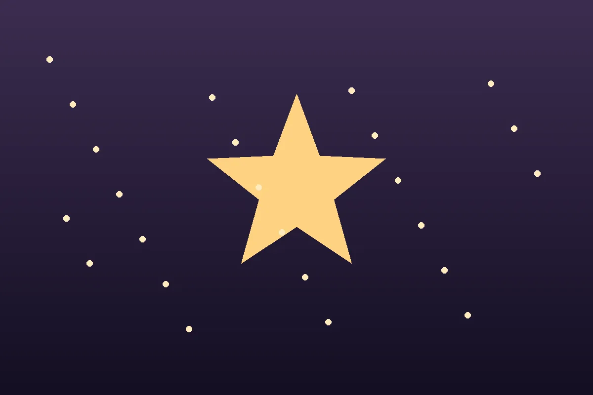 Stylized editorial illustration of a golden star with sparkles on a dark backdrop, representing Kim Kardashian
