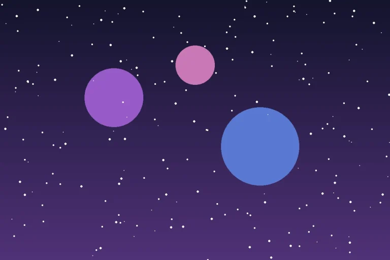 Stylized editorial illustration of a purple galaxy with stars and nebulae, representing Zoe Saldana's science-fiction film roles